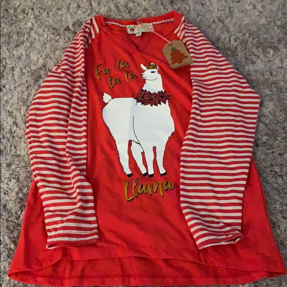 New Girls Christmas Shirt with Tags